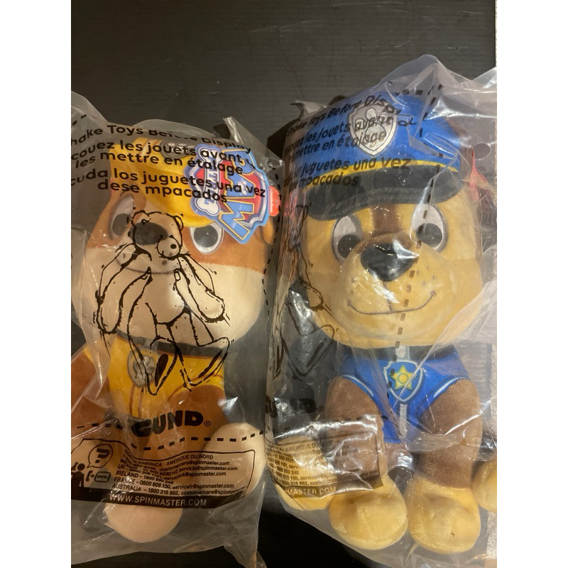 汪汪隊 GUND 現貨Paw Patrol 阿奇 Chase 天天 Skye 小礫 Rubble 絨毛娃娃