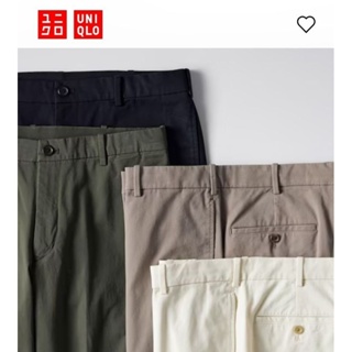 日本直送 現貨在台 新版 Uniqlo 九分褲 SAMRT 智慧 腳踝褲 2向彈性 棉質 2WAY 橄欖綠 L 尺吋