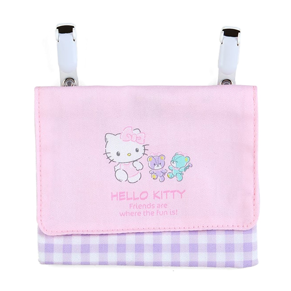 Sanrio 三麗鷗 日本製 棉質口袋夾包 隨身收納包 Hello Kitty 989258N