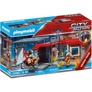 正版 摩比人 playmobil 71193 帶著走消防局 消防局 消防隊 積木 City Action