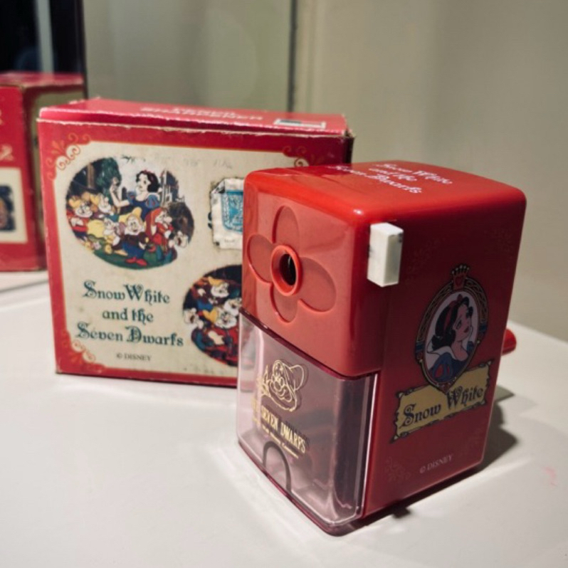 早期Disney迪士尼白雪公主削鉛筆機（有原包裝盒）中古二手