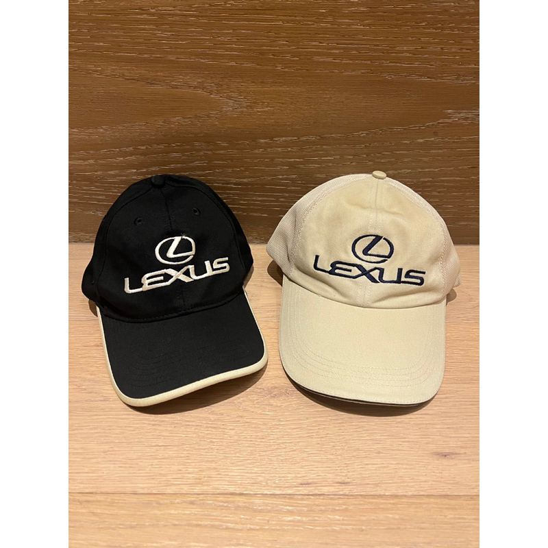 LEXUS 帽子 凌志 原廠正品 、交車精品 黑色 米色 透氣休閒帽 運動帽 遮陽帽 帽子 高爾夫球帽