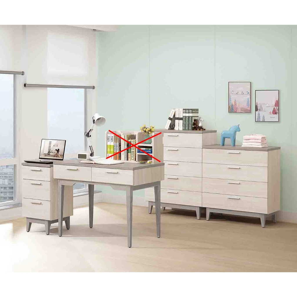 【宏興HOME BRISK】海芋3.3尺二抽書桌(不含桌上架)，台北.新北免運費《ZZ新品24》