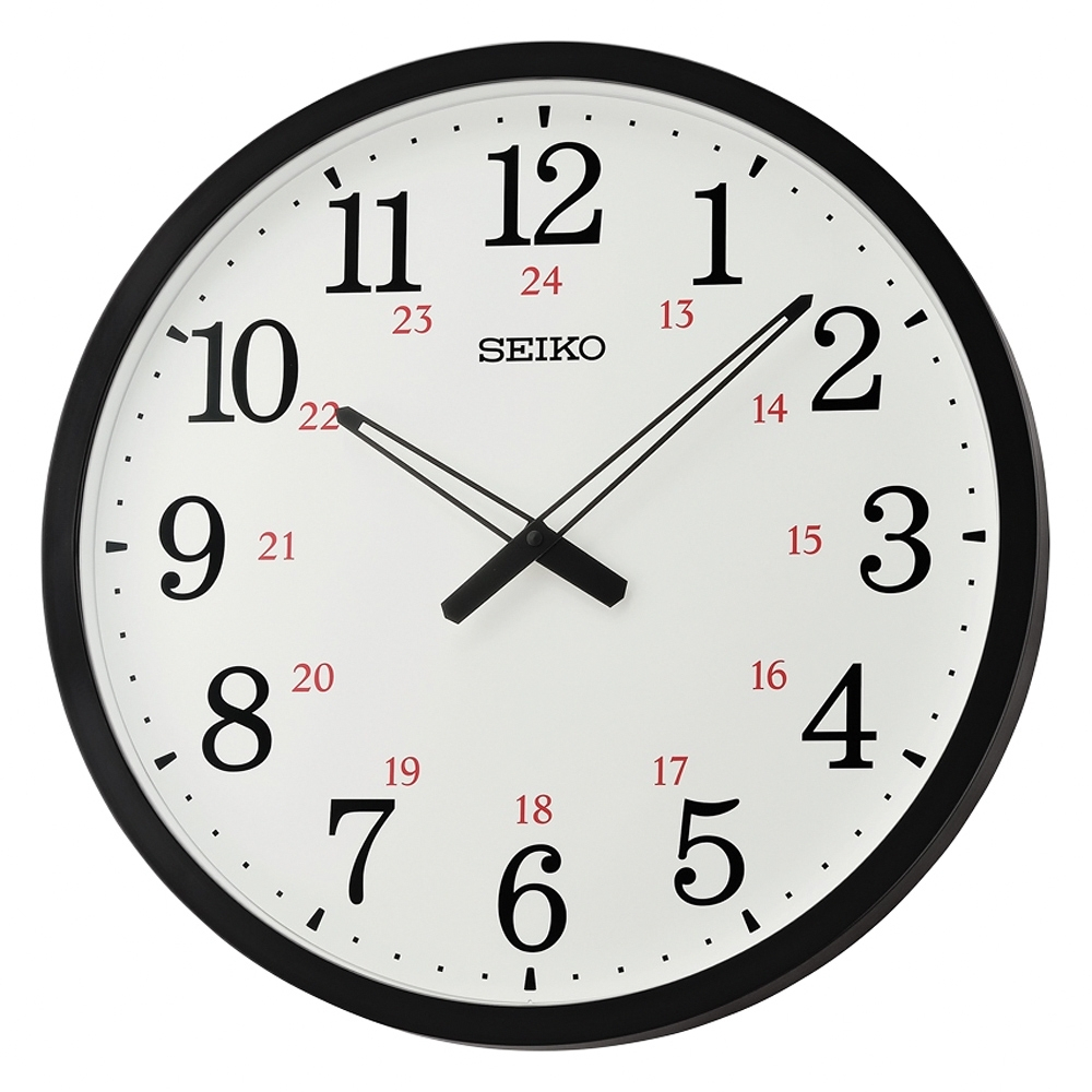 SEIKO 精工 辦公室商務風 24小時顯示指針式掛鐘 時鐘 QXA819K