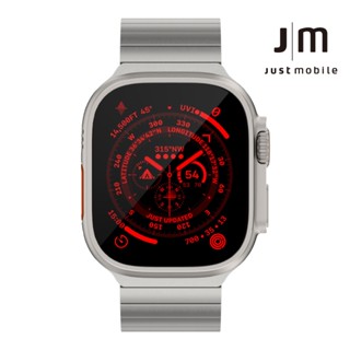 Just Mobile JM 航太級鈦合金 DLC 類鑽碳塗層 Apple Watch Ultra 錶帶 (仕紳款)