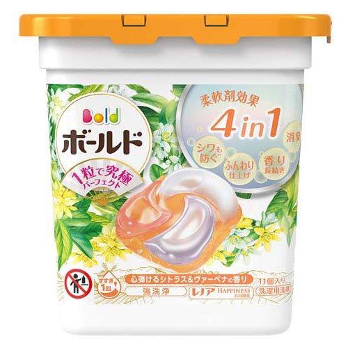 ariel 洗衣球 P&amp;G 寶僑洗衣球 日本境內最新版 4D 洗衣膠囊 bold 洗衣球 洗衣膠球 雀躍柑橘香味 11顆
