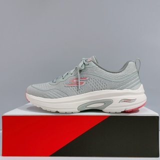 SKECHERS GO RUN ARCH FIT 女生 灰色 舒適 透氣 支撐 運動 慢跑鞋 128951GYPK