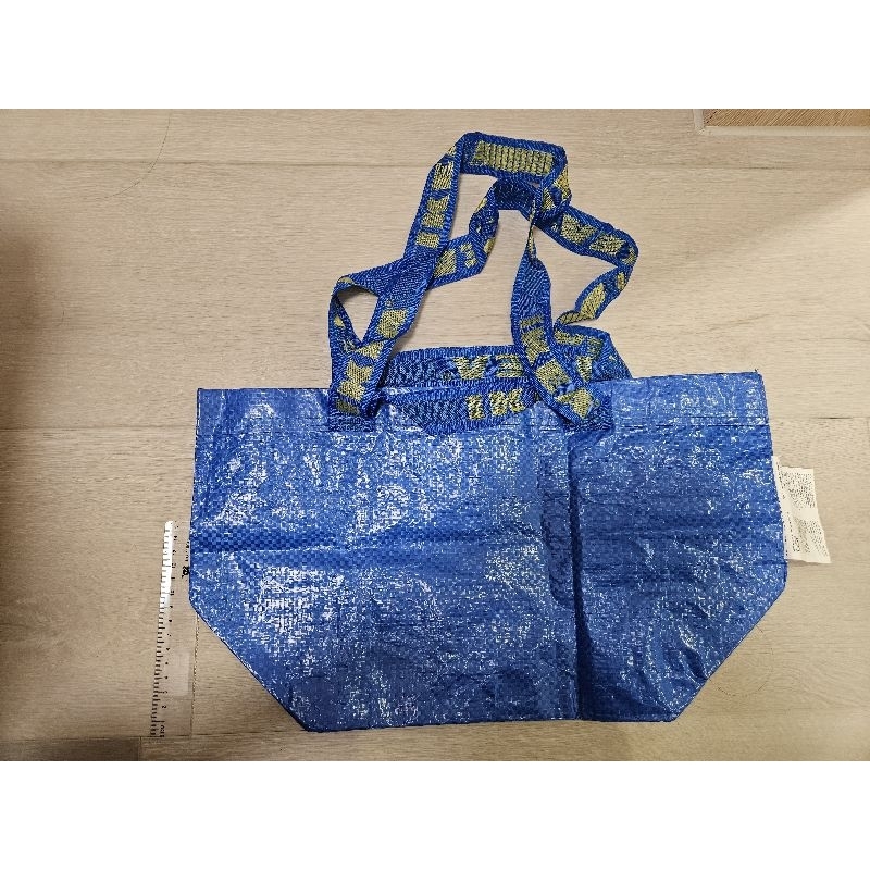 （近全新）IKEA BRATTBY ，小環保購物袋 藍袋 收納袋 27x27 公分