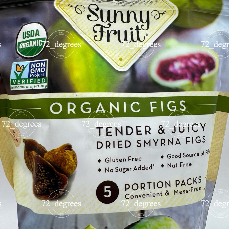 ✈️72_degrees 美國 Sunny Fruit 有機 無花果乾 Organic Dried Figs 鮮嫩多汁！