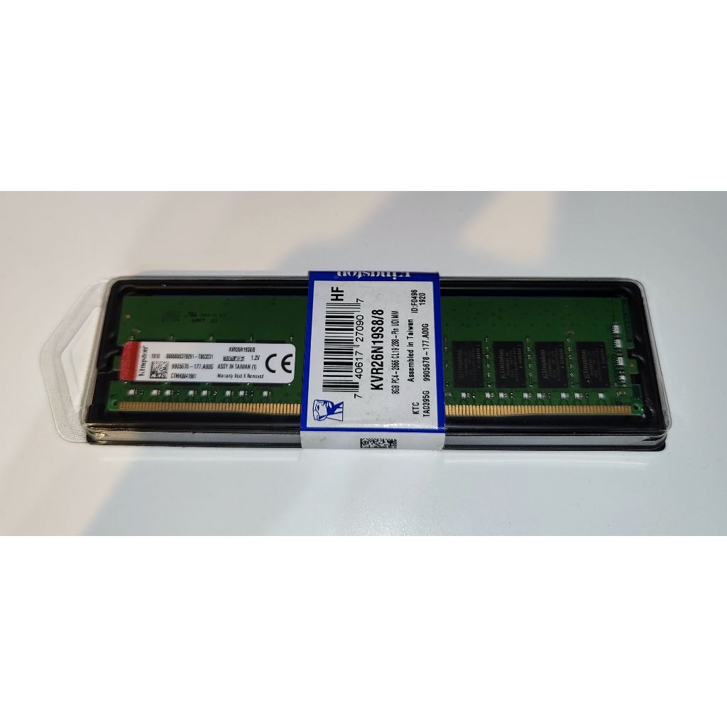 (兩條有優惠價) 金士頓 DDR4 2666 8G 記憶體 Kingston RAM KVR26N19S8/8 終身保固