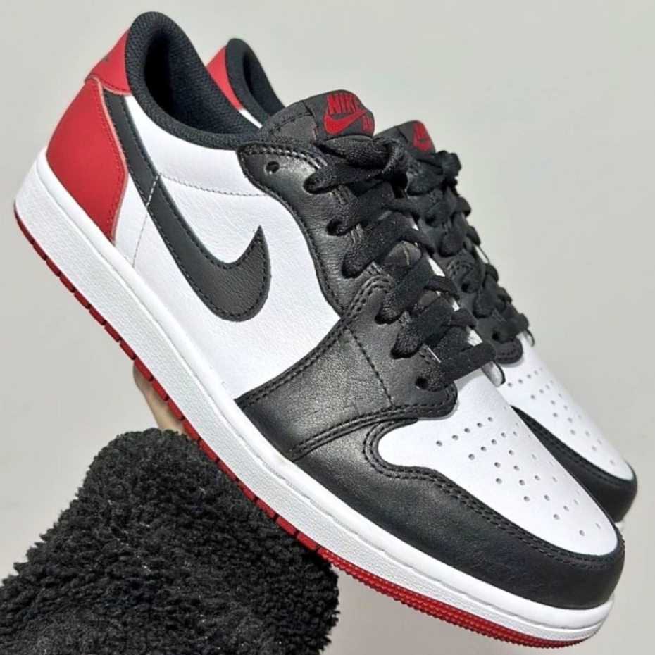 C.J免運#Nike Air Jordan 1 Low OG Black Toe 黑腳趾 黑紅 CZ0790-106