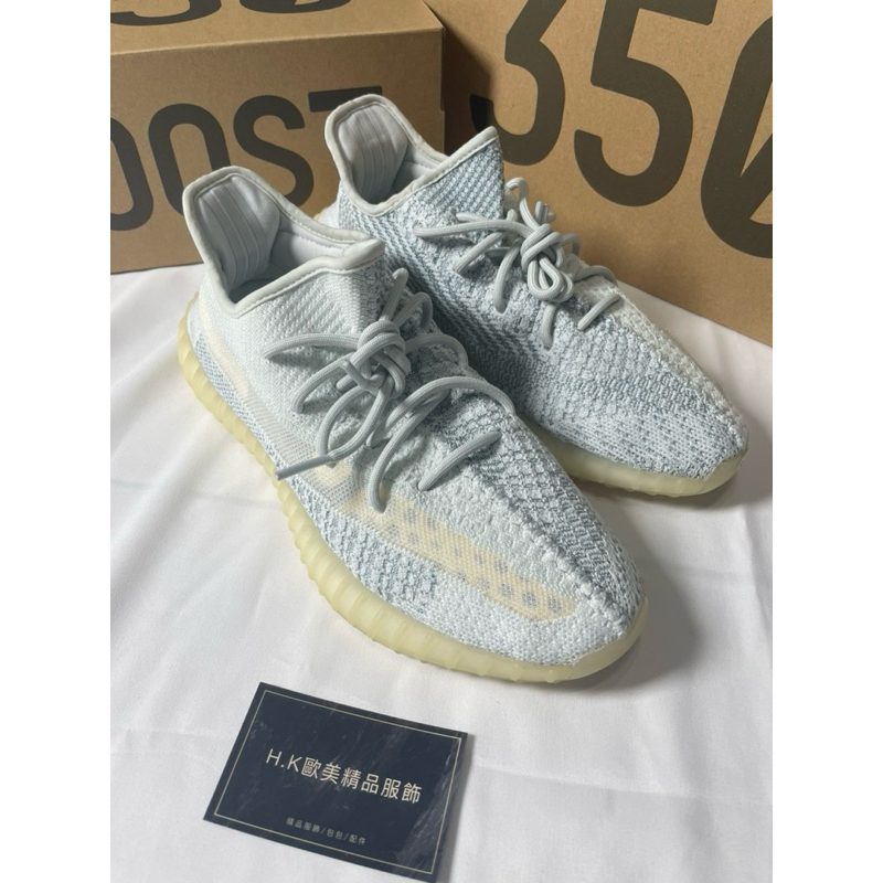 （H.K歐美精品） ADIDAS YEEZY BOOST 350 V2  冰藍 滿天星 男鞋