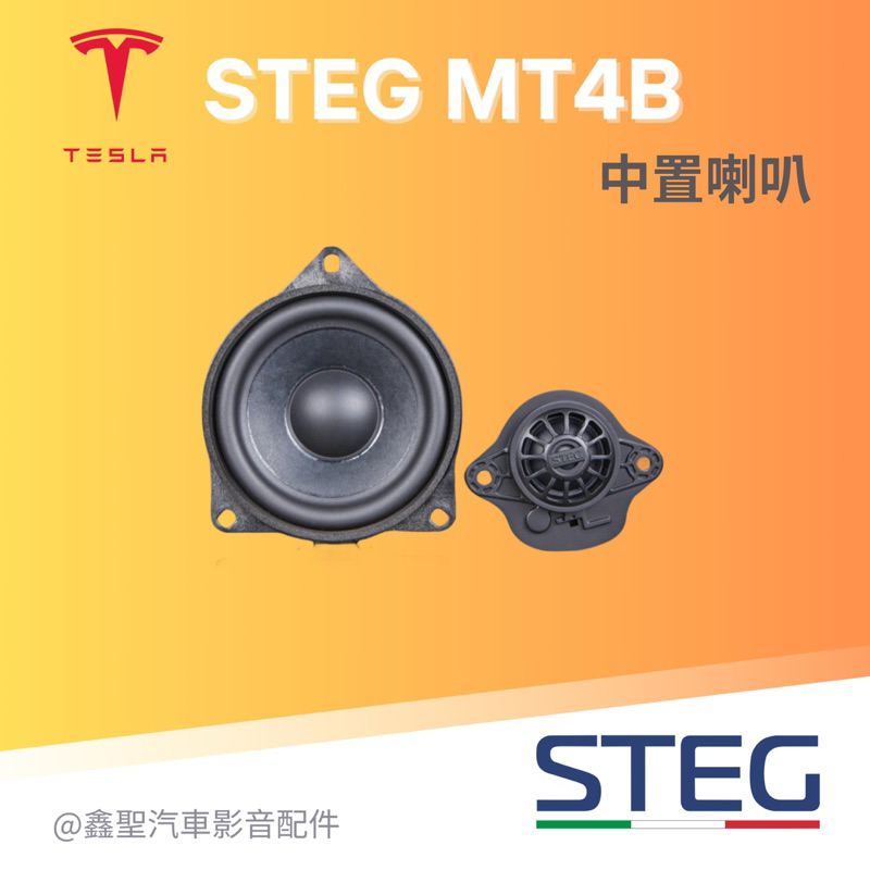 《鑫聖汽車》聊聊優惠🍀現貨 「特斯拉汽車專用」Steg MT-4B 中置喇叭#預約#士林