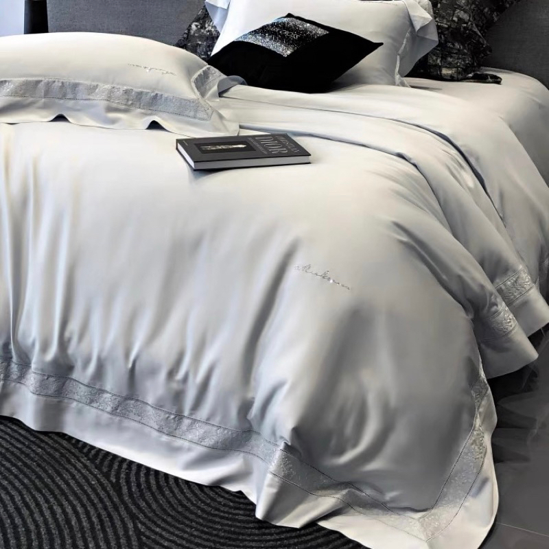 3色/歐美高級100支天絲棉刺繡鏤空床包組 專櫃品質 ikea床墊尺寸 素色床單被套枕套 雙人床包 加大床包 特大床包