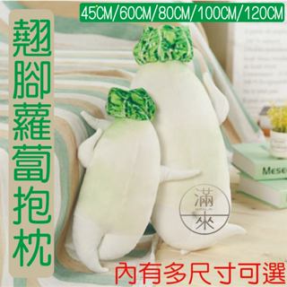 可開發票 多尺寸可選 創意翹腳蘿蔔抱枕 白蘿蔔 菜頭 大根 靠枕 靠墊 坐墊 枕頭 玩偶 毛絨公仔 布娃娃BHJU客滿來