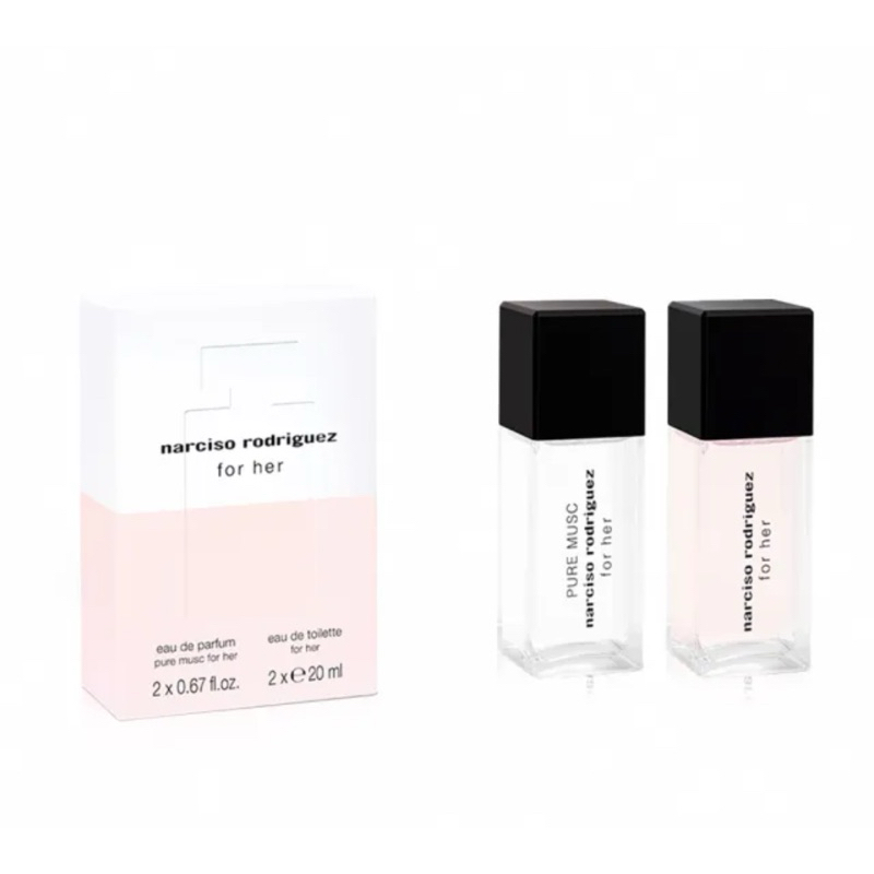 【NARCISO RODRIGUEZ 官方直營】for her 系列20ml疊香組(同名淡香水+純粹繆思淡香精)