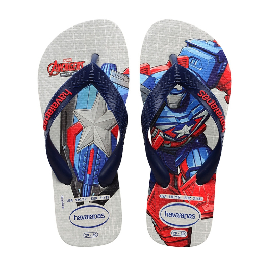 Havaianas 拖鞋 夾腳拖 漫威英雄 美國隊長 童鞋 兒童 藍 41483000001K Sneakers542