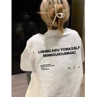 【鹿向南】純棉 t恤 短袖上衣女 字母印花 T恤 韓國上衣 oversize T恤 潮流衣服 寬鬆上衣 ins風