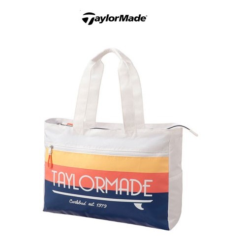 TaylorMade UN077 Golden-State Tote Bag 托特包 ,#U26022 ,白/橘 JP