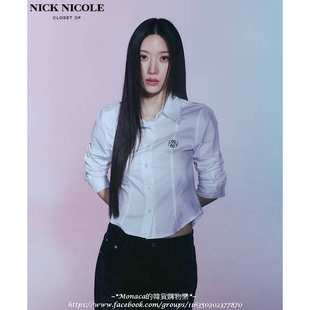 韓國【NICK&amp;NICOLE】MINIMAL PINTUCK WAIST襯衫 🔥文佳煐同款!