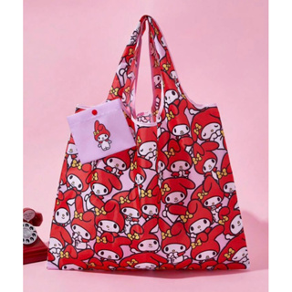 三麗鷗 sanrio 美樂蒂圖案 可摺疊購物袋 環保購物袋 收納袋 購物袋 提袋