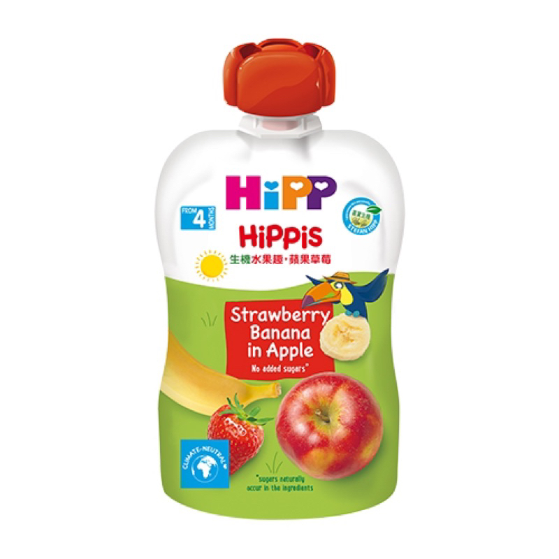 HiPP 德國喜寶 生機水果趣-蘋果草莓 （果泥副食品）