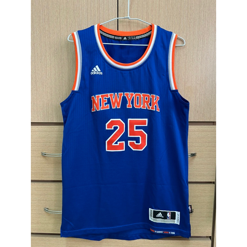 Adidas 愛迪達 NBA 紐約尼克隊 Derrick Rose客場 藍色球衣 籃球 球衣 XS號 二手 近全新 現貨