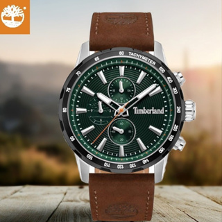 Timberland 天柏嵐 多功能腕錶 皮帶-綠色/棕色46mm(TDWGF0041540)