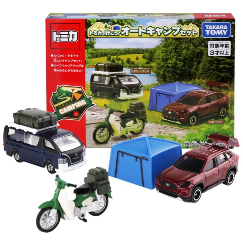 全新現貨 TOMICA 多美小汽車 RAV4 Super Cub 豐田 海獅 露營車組 3台+帳篷SET組