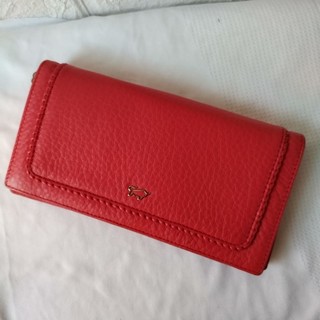 橘子舖｜BRAUN BUFFEL 德國小金牛長夾 粉櫻色 皮夾 錢包 皮包 手拿包 vintage 懷舊 擺飾 道具
