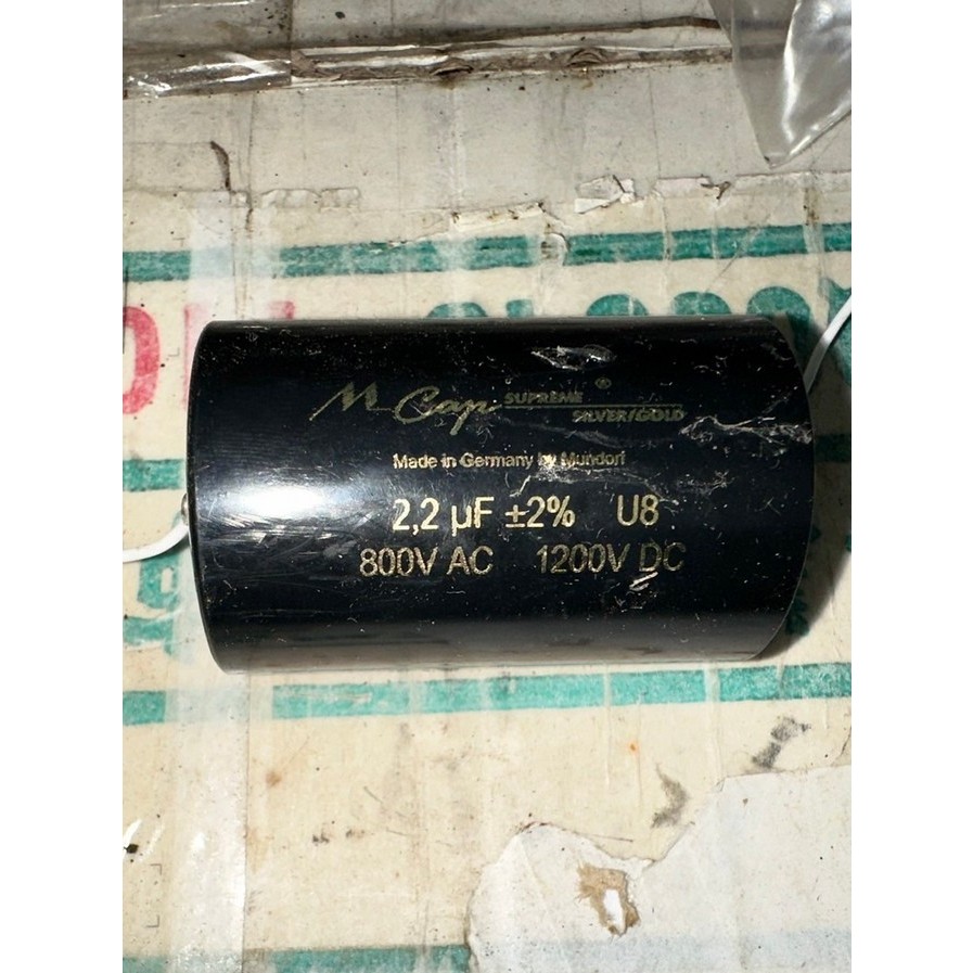 WhiteNoise愛樂人]M-cap 2.2uF/800VDC 油浸金銀箔 電容 只有一個 特價供應