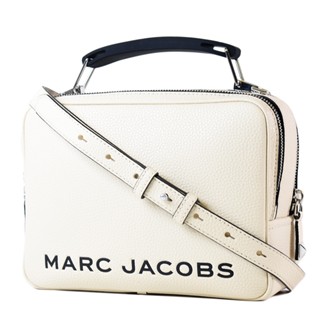 MARC JACOBS 專櫃款 THE BOX23荔枝紋手提/斜背二用包-香草白/中 【美國正品現貨】