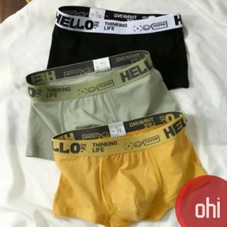 【ohi】『熱銷中』男內褲 褲子 男裝 短褲 內褲舒適透氣字母內褲四角褲 男生內褲純色平角內褲
