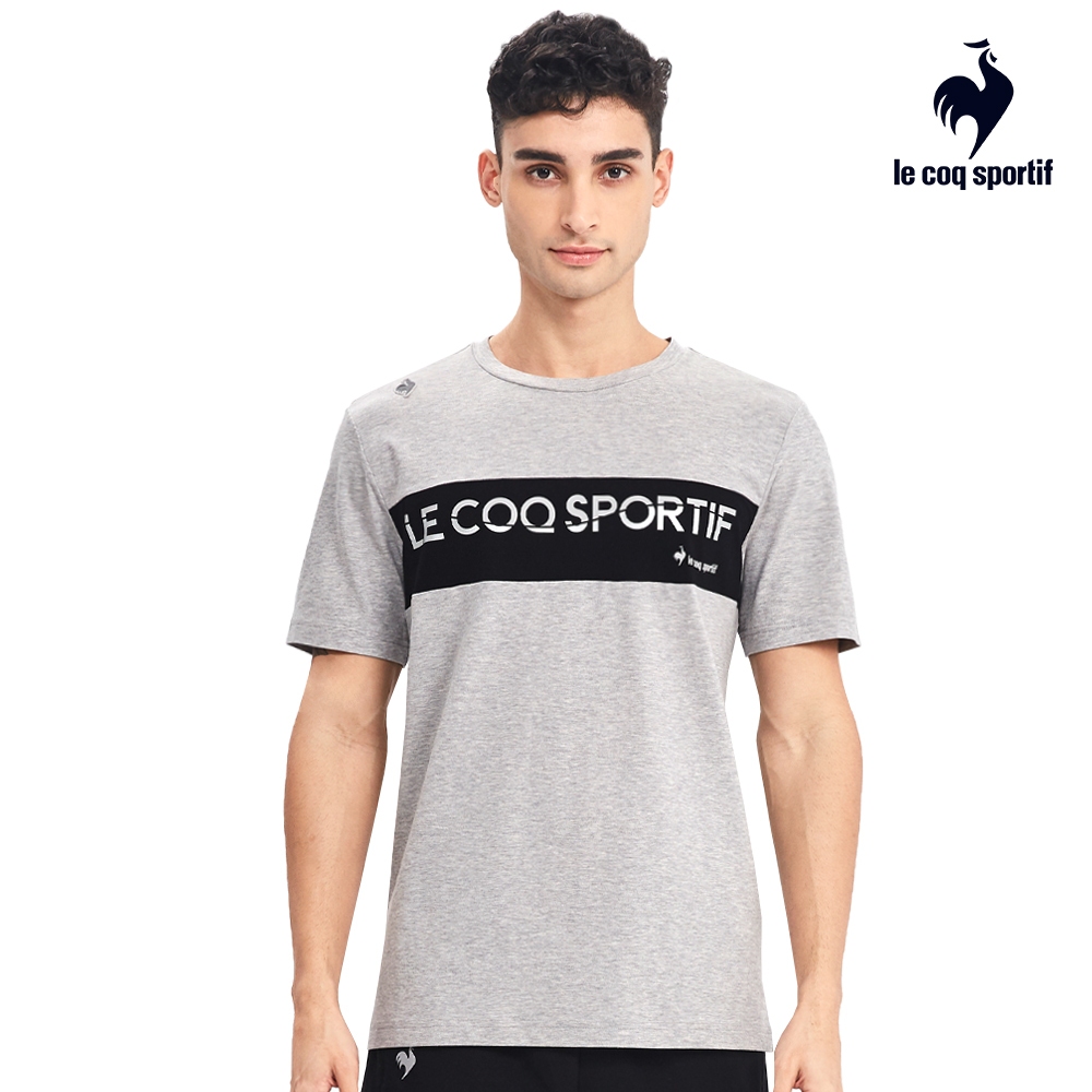 【LE COQ SPORTIF 法國公雞】休閒經典短袖T恤-男款-麻灰色-LWR21302