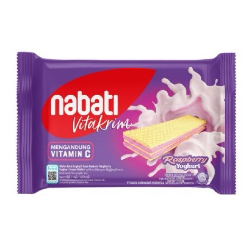 印尼 NABATI Vitakrim Raspberry Yogurt 優格威化餅122g