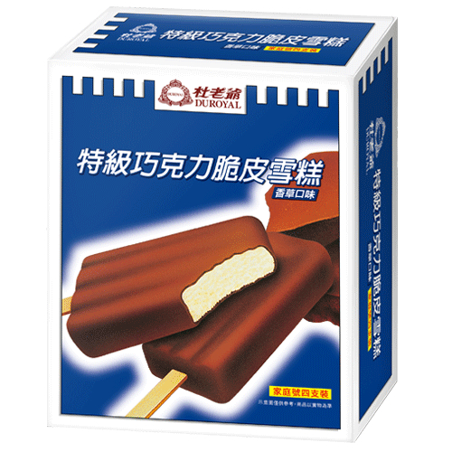 【杜老爺】特級巧克力脆皮大雪糕82gx4支