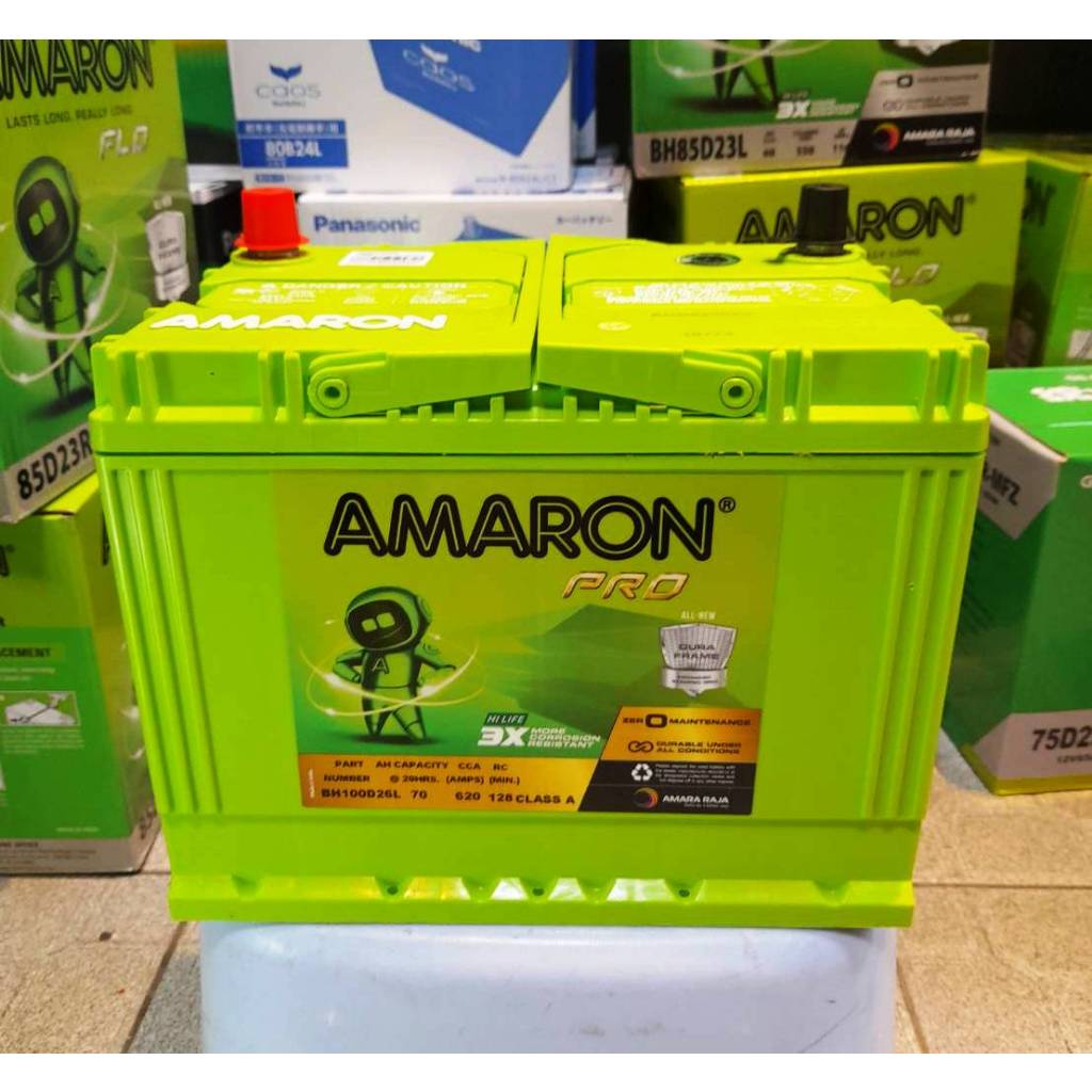 《台北慶徽來店免費安裝》愛馬龍 AMARON 100D26L  100D26R 銀合金汽車電池