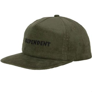 INDEPENDENT 44442202-OLV BEACON SNAPBACK HAT 燈芯絨 棒球帽 (橄欖綠)