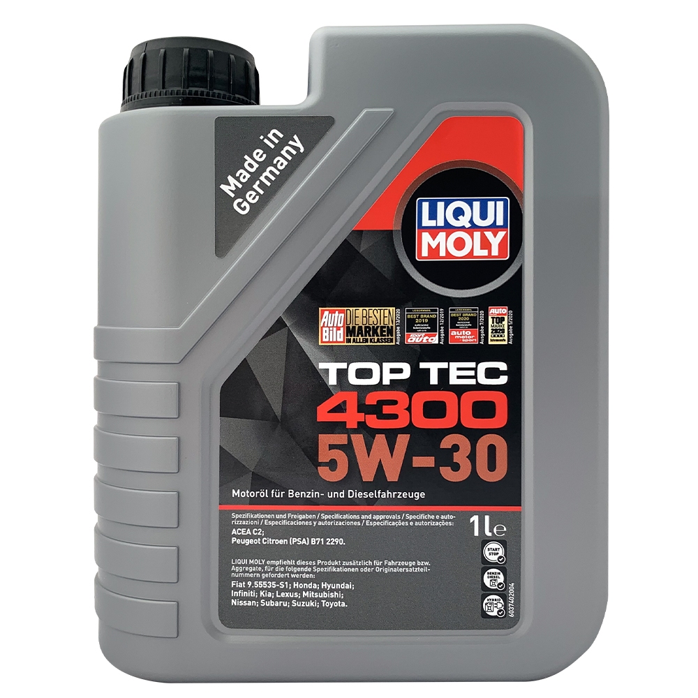 【車百購】 LIQUI MOLY TOP TEC 4300 5W30 日系車 全合成機油 DPF/SCR適用