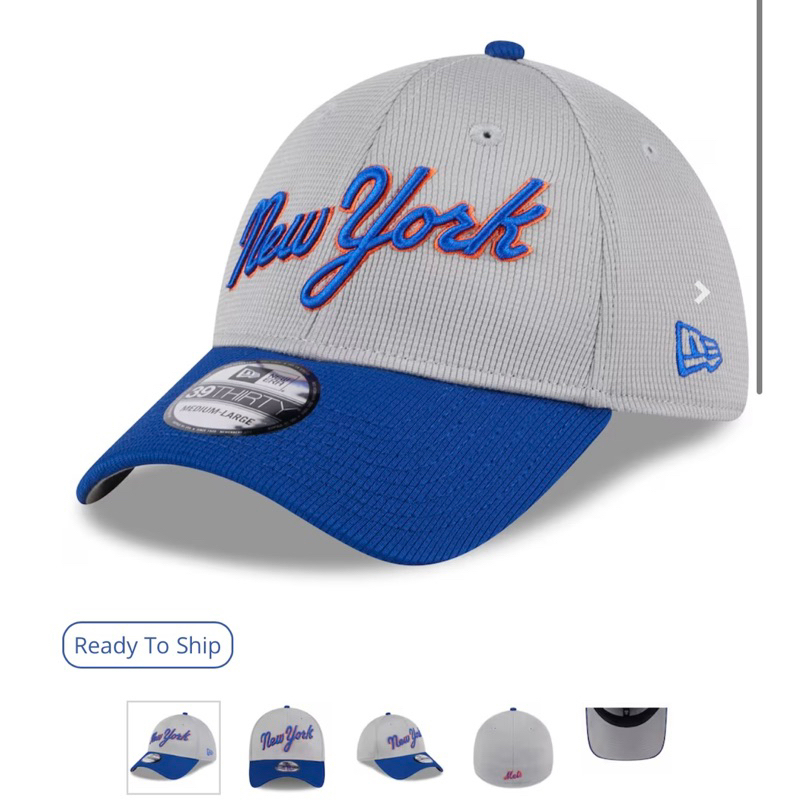 紐約大都會New york Mets灰藍復古隊名老帽全封帽吧