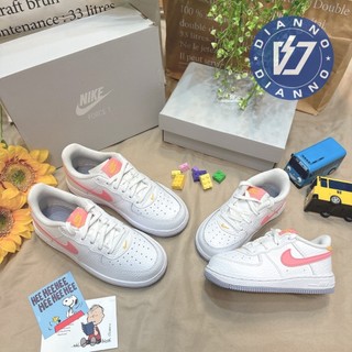 帝安諾-實體店面 Nike Air Force 1 全白 粉勾 AF1 童鞋 FJ3486-100 FJ3484-100