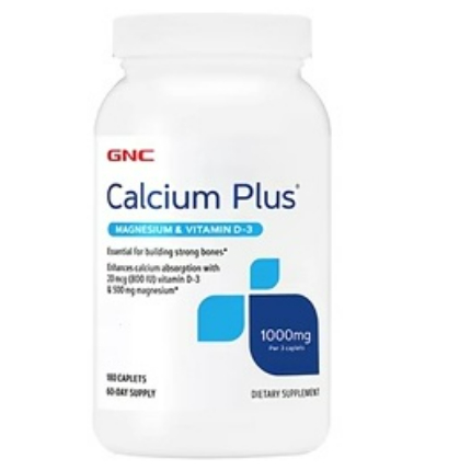 美國GNC 鈣 鈣鎂 碳酸鈣+鎂+D3 Calcium Plus 1000 180顆