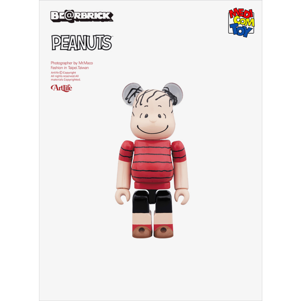 ArtLife @ MEDICOM BE@RBRICK PEANUTS SNOOPY LINUS 100％ 奈勒斯