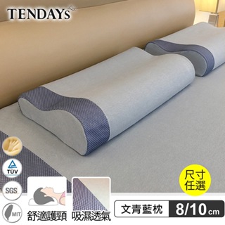 TENDAYS 記憶枕-玩色柔眠枕(文青藍) 單入(8/10cm高枕頭 記憶枕)