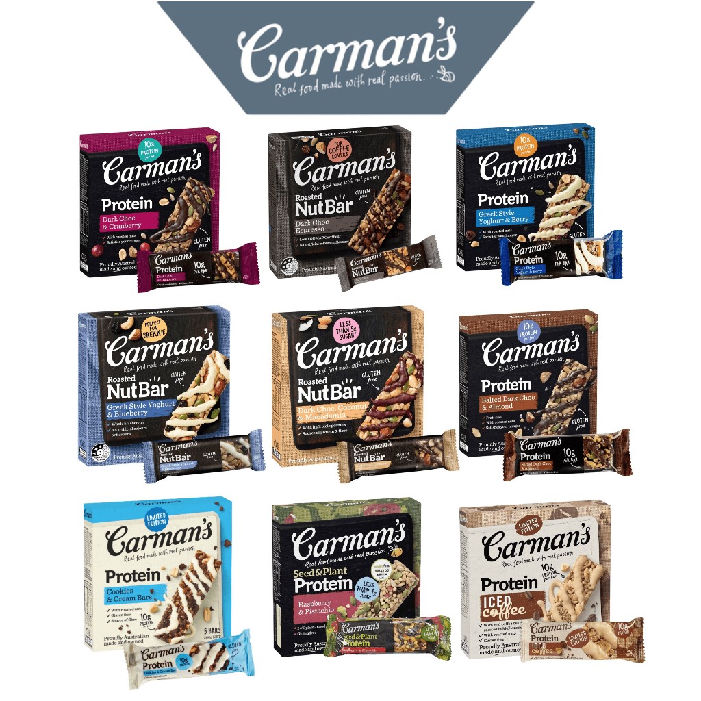 【新口味登場】澳洲Carman's｜堅果棒/蛋白棒(5條)_9種口味任選