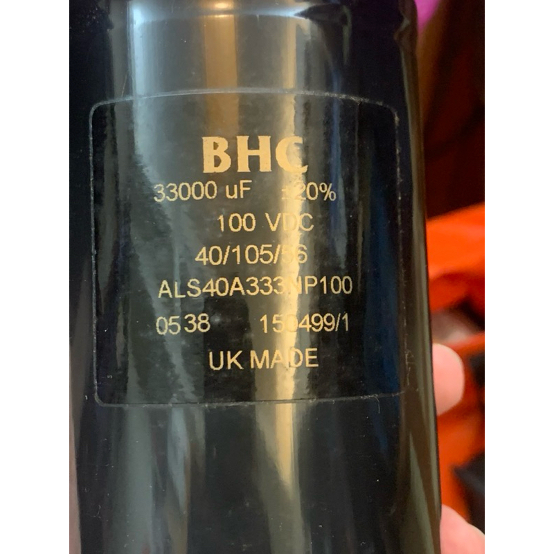 英國製造BHC 33000uF/100V 全新電容