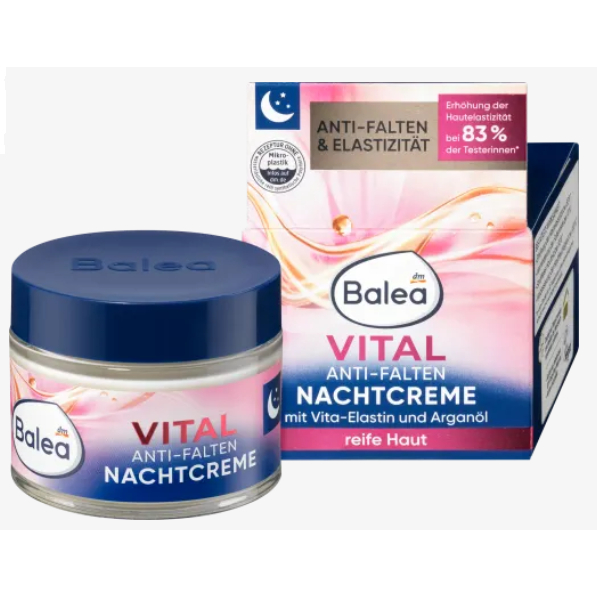 德國 Balea vital 晚霜 50ml (適用約40~55歳)