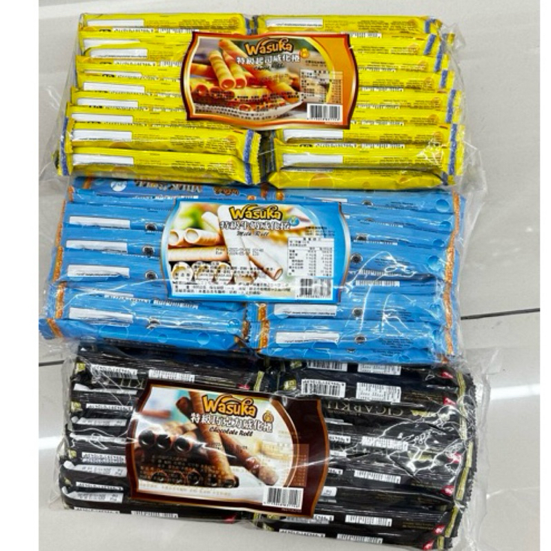 台灣現貨❤️印尼 🇮🇩wasuka 特級超司巧克力威化捲RICHEESE ROLLS chocalate
