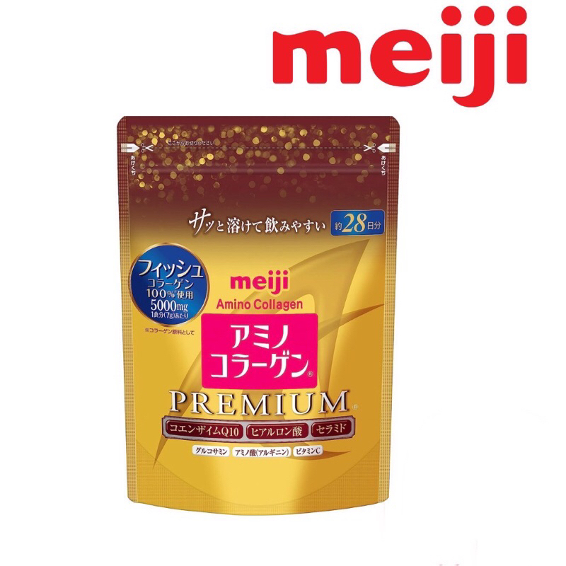 🔥正品現貨🇯🇵日本最暢銷粉狀美容膠原蛋白🌸Meiji 明治美容膠原蛋白粉🌸 金色袋裝 28日份 196g