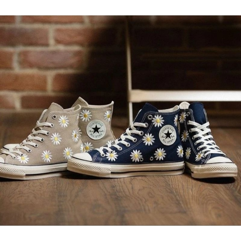 亮亮☆🇯🇵CONVERSE 日本限定 超好看 刺繡 雛菊 小花 高筒帆布鞋 ALLSTARDAISYFLOWERHI